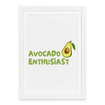 Avocado Enthusiast Design - Framed poster (27 × 37 cm) - white - Front