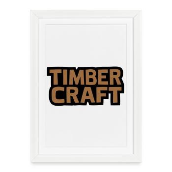 Timber Craft Lettering Logo - Framed poster (27 × 37 cm) - white - Front