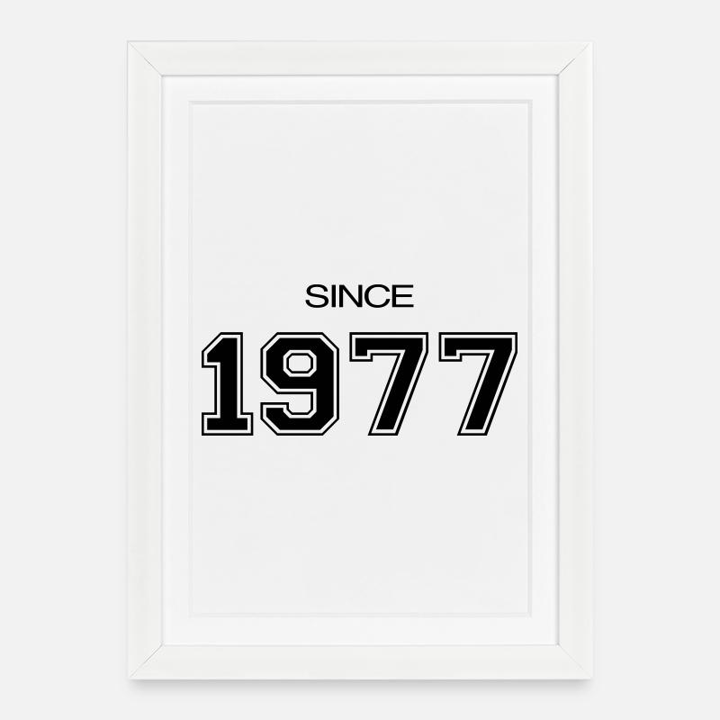 1977 birthday gift - Framed poster (27 × 37 cm) - white