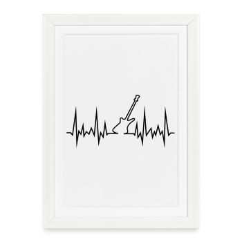 verbesserte_egitarre - Gerahmtes Poster (27 × 37 cm) - Weiß - Vorne