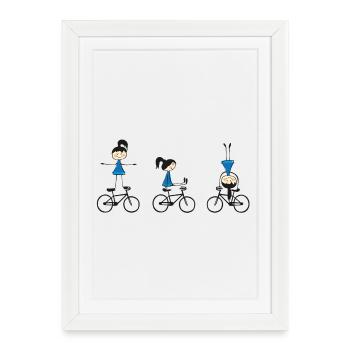 Artistic cycling, artistic cycling, indoor cycling - Framed poster (27 × 37 cm) - white - Front