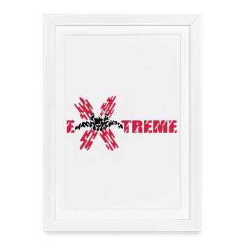 skydiver extreme - Affiche encadrée (27 × 37 cm) - blanc - Devant