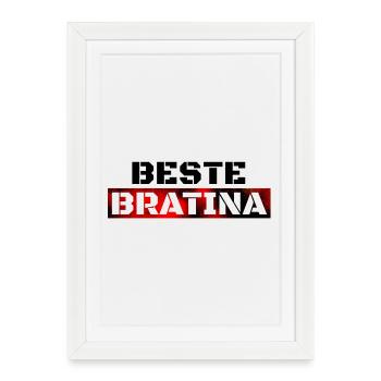 Meilleure copine soeur Bratina - Affiche encadrée (27 × 37 cm) - blanc - Devant