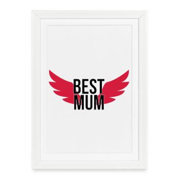 Best Mum - Affiche encadrée (27 × 37 cm) - blanc - Devant