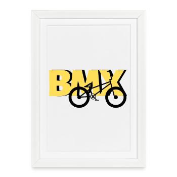 Maillot de cascade BMX – Yellow Edition - Affiche encadrée (27 × 37 cm) - blanc - Devant