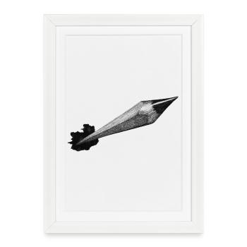 Crayon - Affiche encadrée (27 × 37 cm) - blanc - Devant