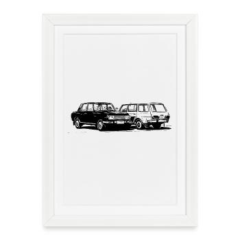 Wartburg P 353 - Framed poster (27 × 37 cm) - white - Front