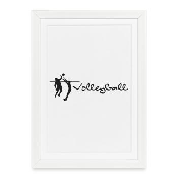 Volley-ball - Affiche encadrée (27 × 37 cm) - blanc - Devant
