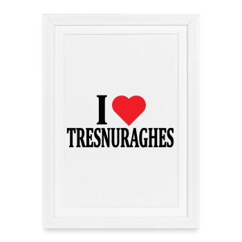 t-shirt J’adore Tresnuraghes t-shirt Sardaigne - Affiche encadrée (27 × 37 cm) - blanc - Devant