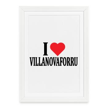 T-shirt J’adore Villanovaforru t-shirt Sardaigne - Affiche encadrée (27 × 37 cm) - blanc - Devant