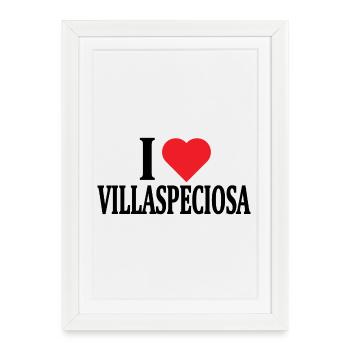 t-shirt J’adore Villaspeciosa t-shirt Sardaigne - Affiche encadrée (27 × 37 cm) - blanc - Devant