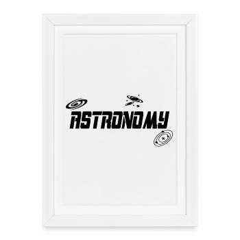 Astronomie - Affiche encadrée (27 × 37 cm) - blanc - Devant