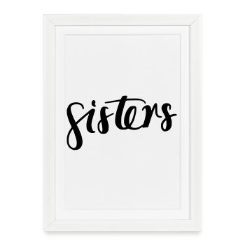 Sœurs - Affiche encadrée (27 × 37 cm) - blanc - Devant
