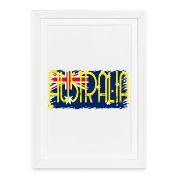 Australie deux - Affiche encadrée (27 × 37 cm) - blanc - Devant