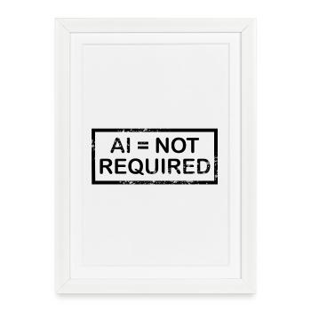AI = non requis (noir) - Affiche encadrée (27 × 37 cm) - blanc - Devant