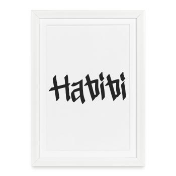 Ha - Affiche encadrée (27 × 37 cm) - blanc - Devant