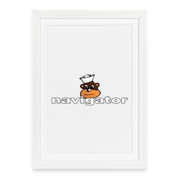 navigateur - Affiche encadrée (27 × 37 cm) - blanc - Devant