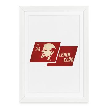 Lenin lives - Framed poster (27 × 37 cm) - white - Front