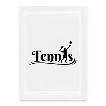 tennis, playing tennis, tennis club - Framed poster (27 × 37 cm) - white - Front