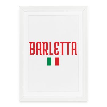 Barletta-Italian Flag Design - Framed poster (27 × 37 cm) - white - Front