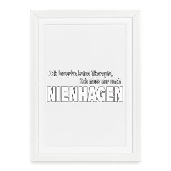 Therapie NIENHAGEN - Gerahmtes Poster (27 × 37 cm) - Weiß - Vorne