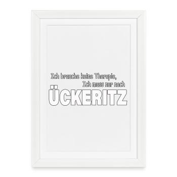 Therapy ÜCKERITZ - Framed poster (27 × 37 cm) - white - Front