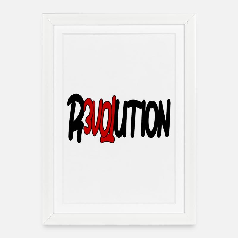 Revolution - Love - Framed poster (27 × 37 cm) - white