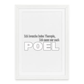 Thérapie POEL - Affiche encadrée (27 × 37 cm) - blanc - Devant