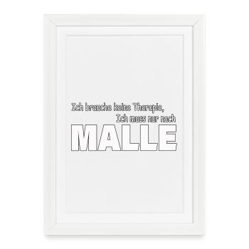 Therapy MALLE - Framed poster (27 × 37 cm) - white - Front