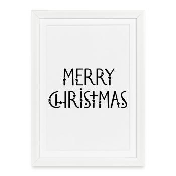 Merry Christmas - Framed poster (27 × 37 cm) - white - Front