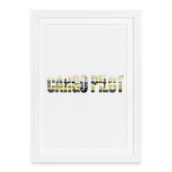 Pilote cargo An-12 - Affiche encadrée (27 × 37 cm) - blanc - Devant