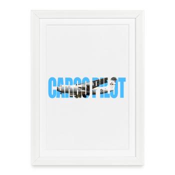 Pilote cargo C-141 - Affiche encadrée (27 × 37 cm) - blanc - Devant