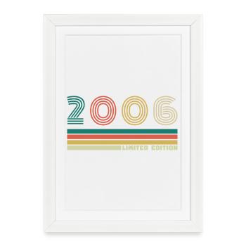 20 Years 2006 Vintage Birthday Gift - Framed poster (27 × 37 cm) - white - Front