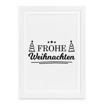 Joyeux Noël! - Affiche encadrée (27 × 37 cm) - blanc - Devant