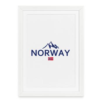 Norvège - Norvège - Norvège - Drapeau - Scandinavie - Affiche encadrée (27 × 37 cm) - blanc - Devant