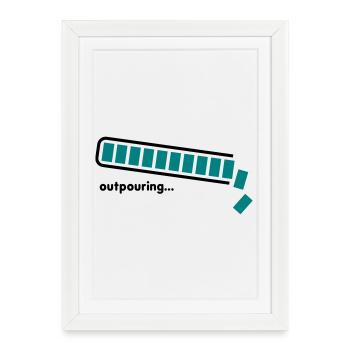 outpouring - Framed poster (27 × 37 cm) - white - Front