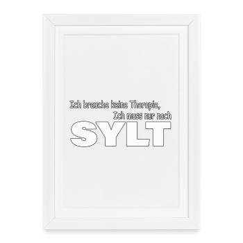 Sylt de thérapie - Affiche encadrée (27 × 37 cm) - blanc - Devant