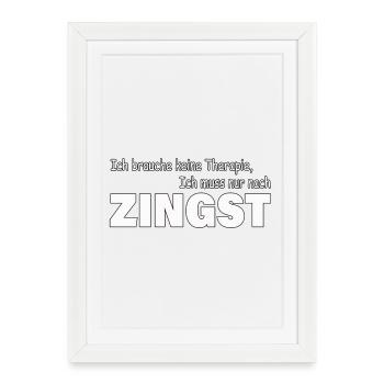 Therapie ZINGST - Gerahmtes Poster (27 × 37 cm) - Weiß - Vorne
