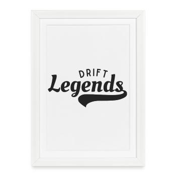 Drift Legends Retro - Framed poster (27 × 37 cm) - white - Front
