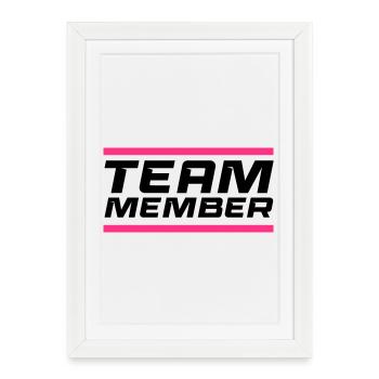Team Member - Framed poster (27 × 37 cm) - white - Front
