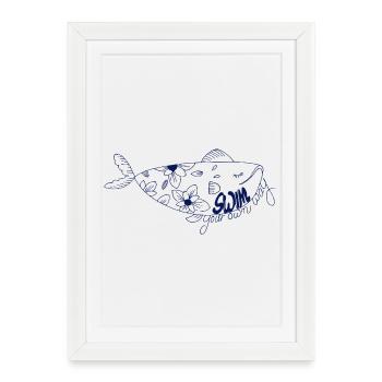 Nagez à votre façon - Affiche encadrée (27 × 37 cm) - blanc - Devant
