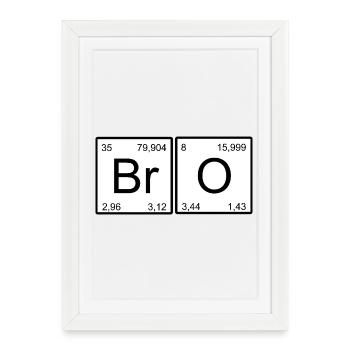 BrO Element Design Chimie - Affiche encadrée (27 × 37 cm) - blanc - Devant