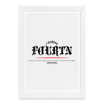 FØURTN Dites ce que vous voulez (noir) - Affiche encadrée (27 × 37 cm) - blanc - Devant