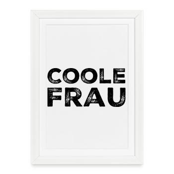 Cool woman - Framed poster (27 × 37 cm) - white - Front