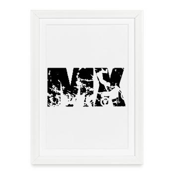 Design classique du motocross MX – Puissance et style - Affiche encadrée (27 × 37 cm) - blanc - Devant