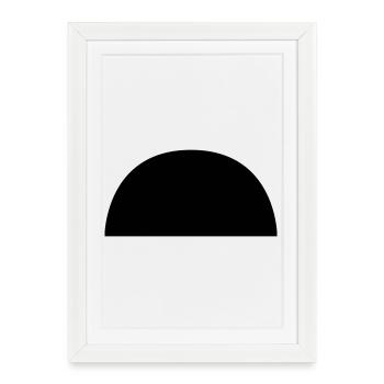 demi-cercle - Affiche encadrée (27 × 37 cm) - blanc - Devant