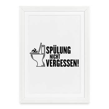 Don't forget to rinse! (Against Right / Black) - Framed poster (27 × 37 cm) - white - Front