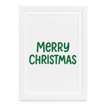 Joyeux Noël Weihnachten - Affiche encadrée (27 × 37 cm) - blanc - Devant