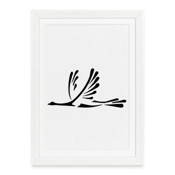 Bird - Framed poster (27 × 37 cm) - white - Front