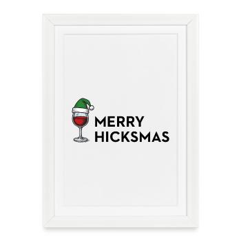 Merry Hicksmas – Ugly Xmas Anti Christmas - Framed poster (27 × 37 cm) - white - Front